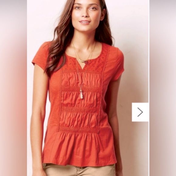 *HOST PICK* Meadow Rue by Anthropologie Embroidered Eyelet Top NWOT - Picture 2 of 8